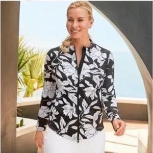 Tommy Bahama Aubrey Blissful Blooms Jacket Floral Full Zip